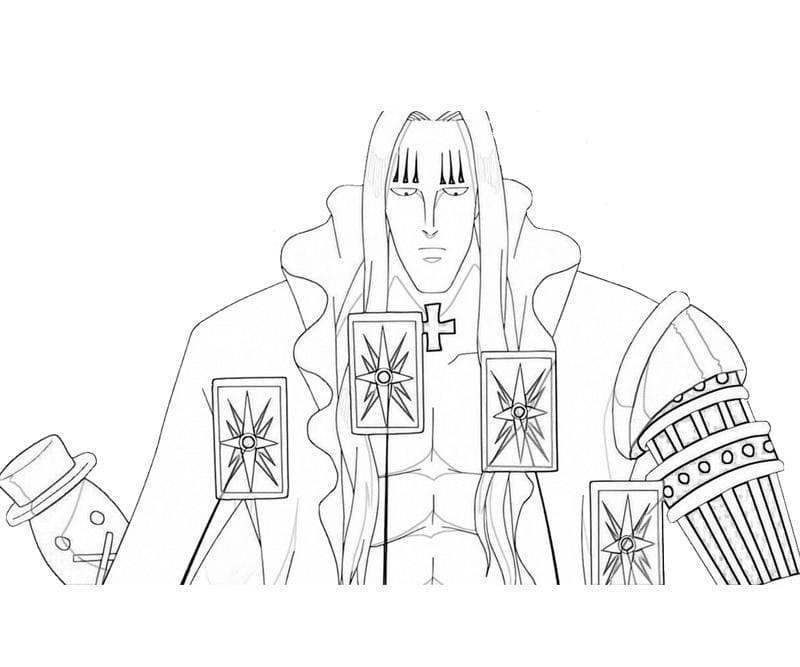 Coloriage Basil Hawkins de One Piece