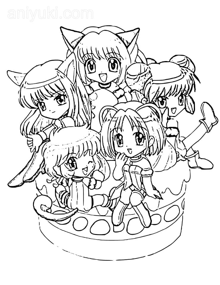 Coloriage Chibi Tokyo Mew Mew