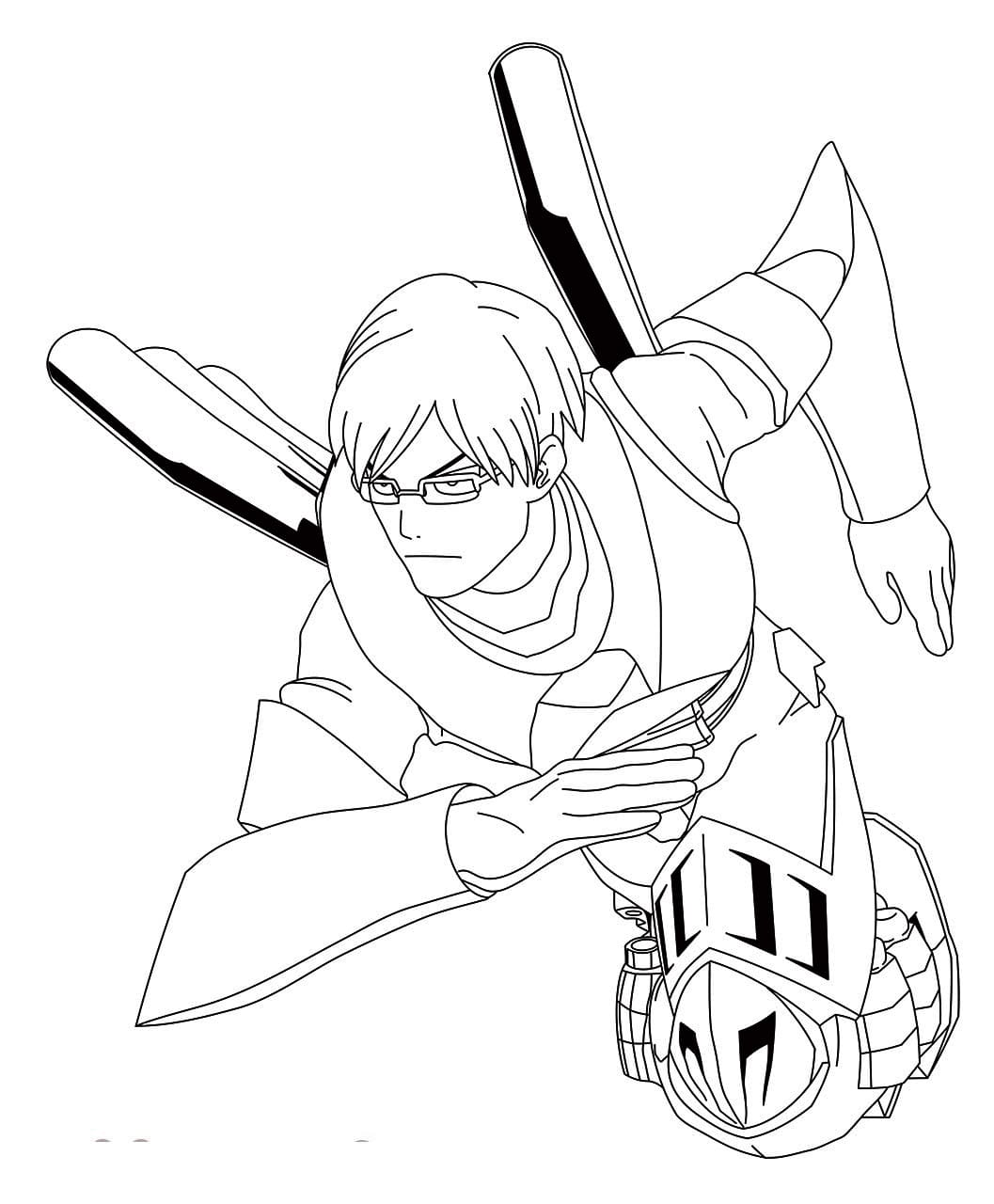 Coloriage Cool Tenya Iida
