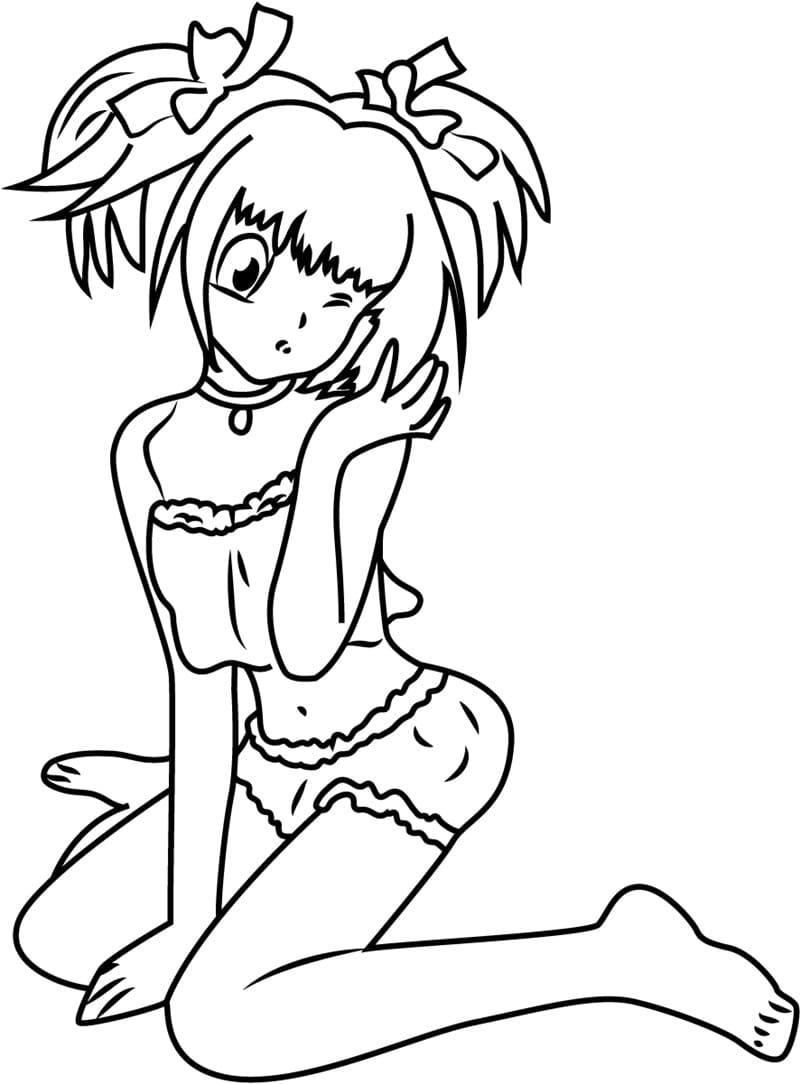 Coloriage Dessin au trait Tokyo Mew Mew