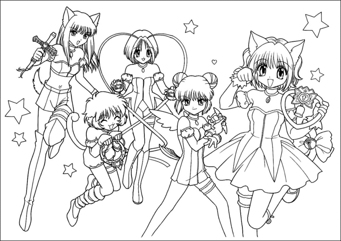 Coloriage Dessin de Tokyo Mew Mew