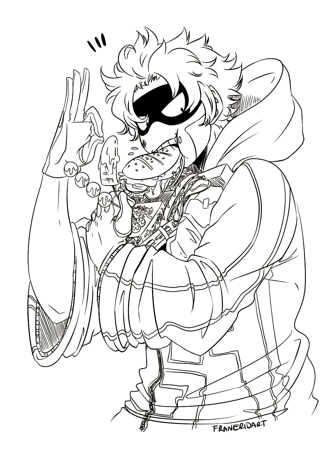 Coloriage Fat Gum Manger