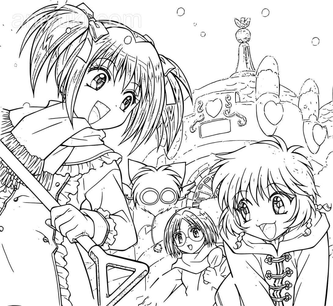 Coloriage Filles animées de Tokyo Mew Mew