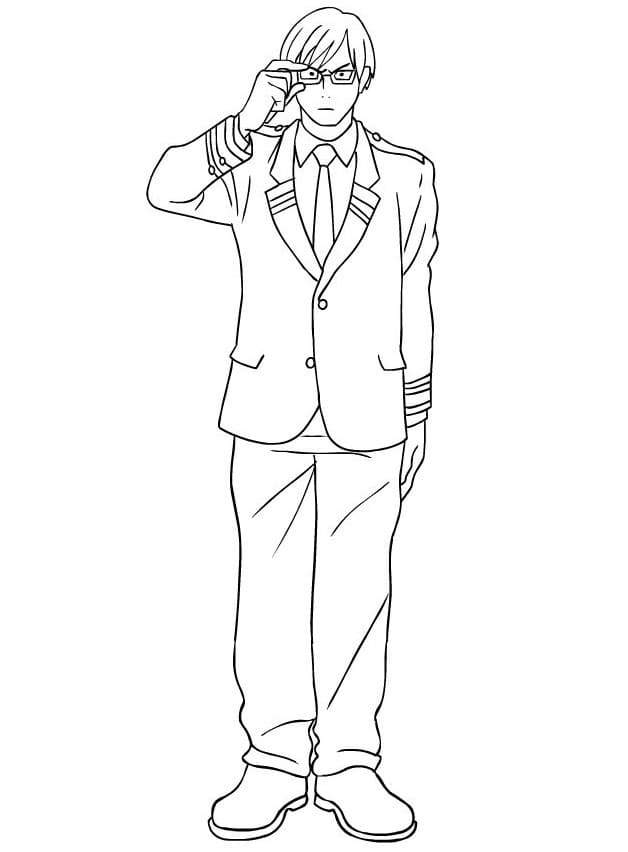 Coloriage Garçon d'anime Tenya Iida