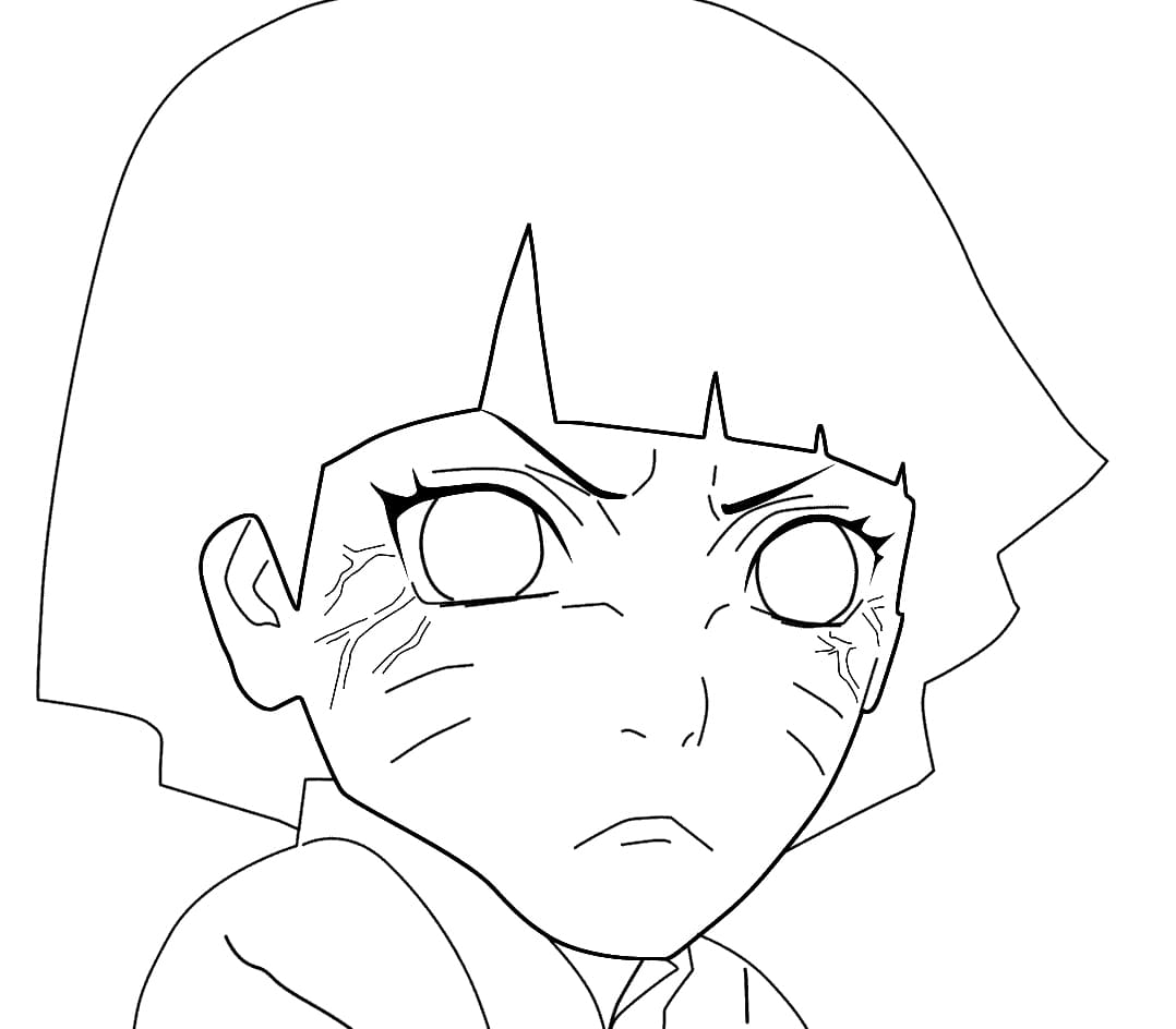 Coloriage Himawari en colère