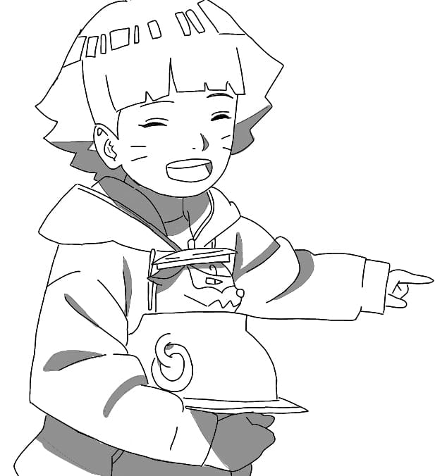 Coloriage Himawari et Shukaku