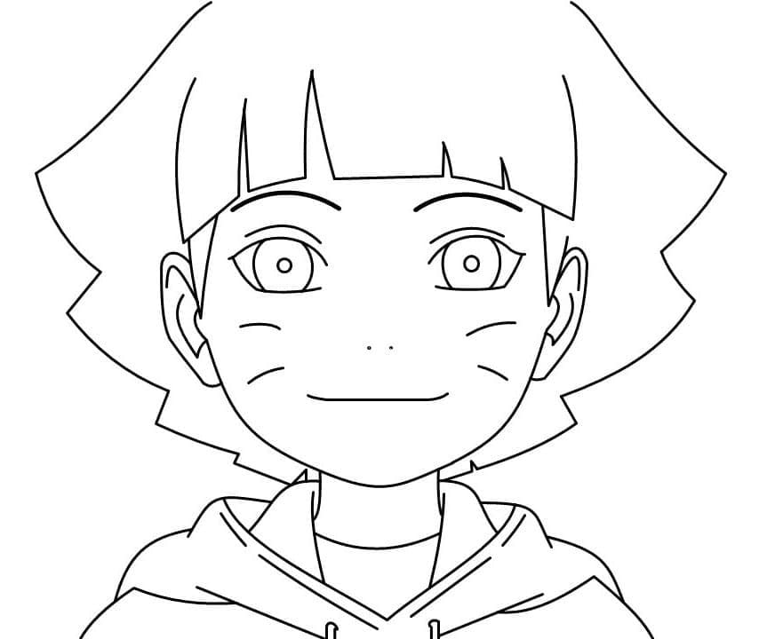 Coloriage Himawari Uzumaki