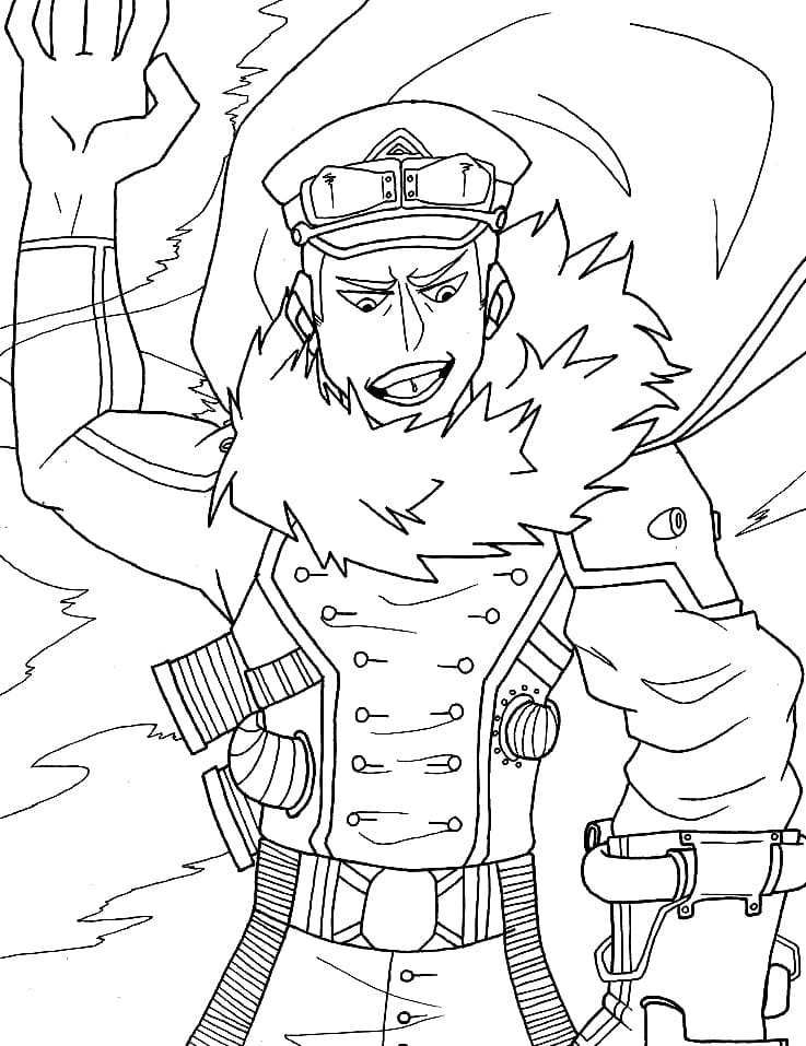 Coloriage Inasa Yoarashi de Anime My Hero Academia