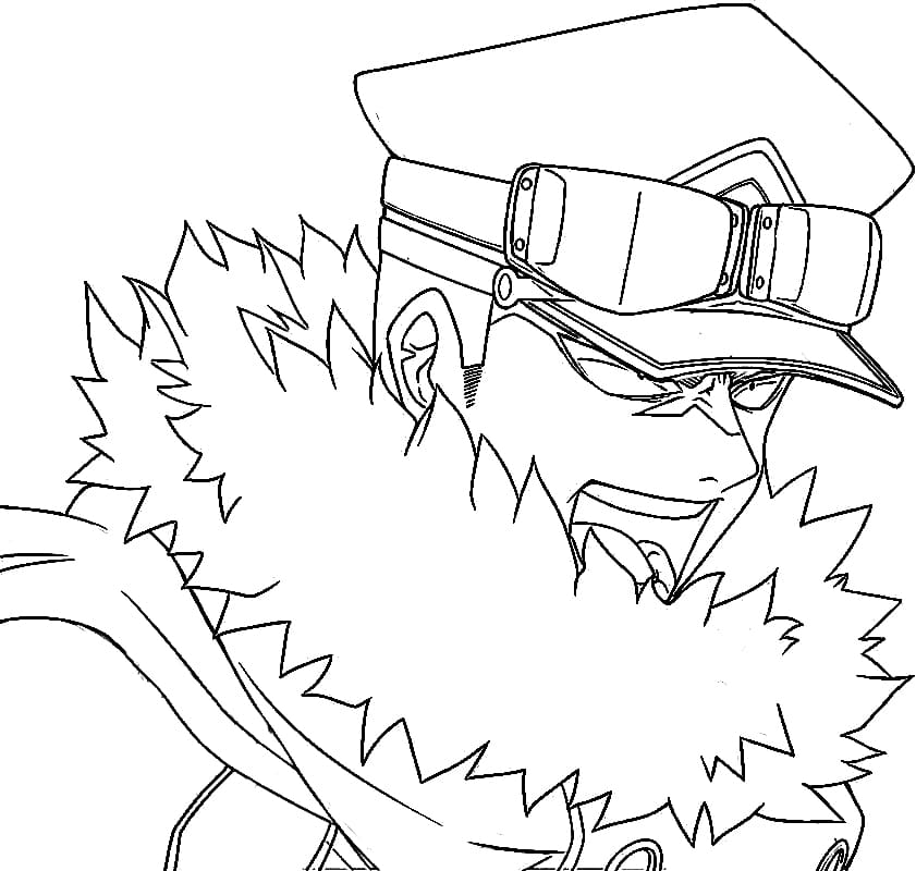 Coloriage Inasa Yoarashi En colère