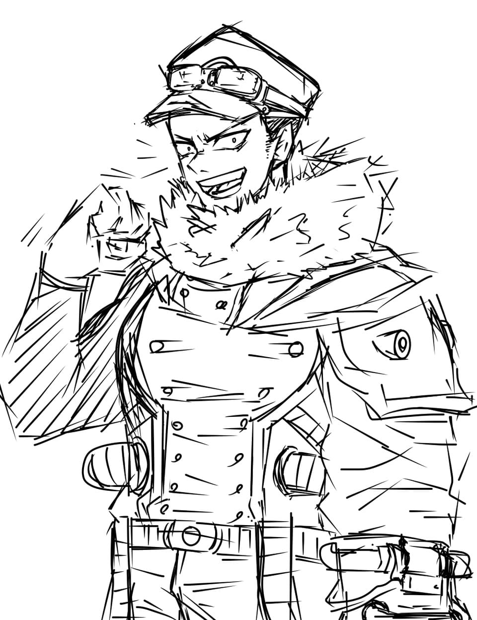 Coloriage Inasa Yoarashi Esquisser