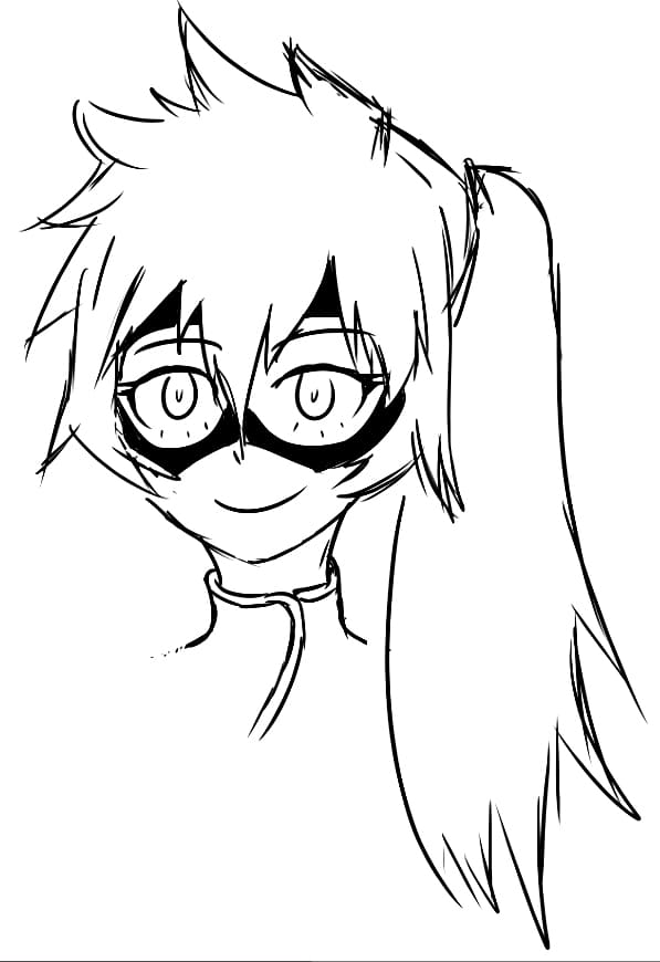 Coloriage Itsuka Kendo Heureuse