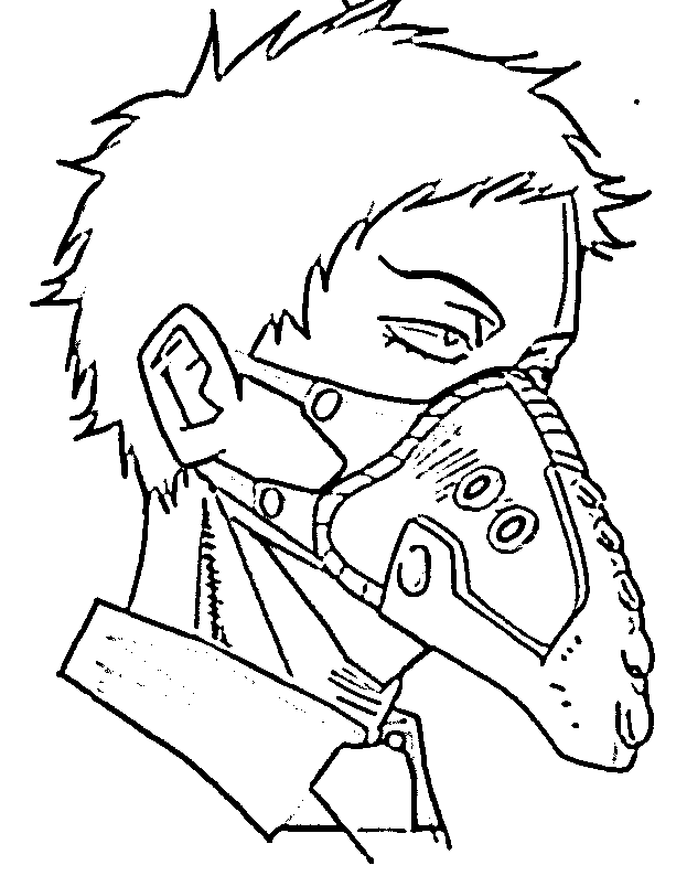 Coloriage Kai Chisaki affronter
