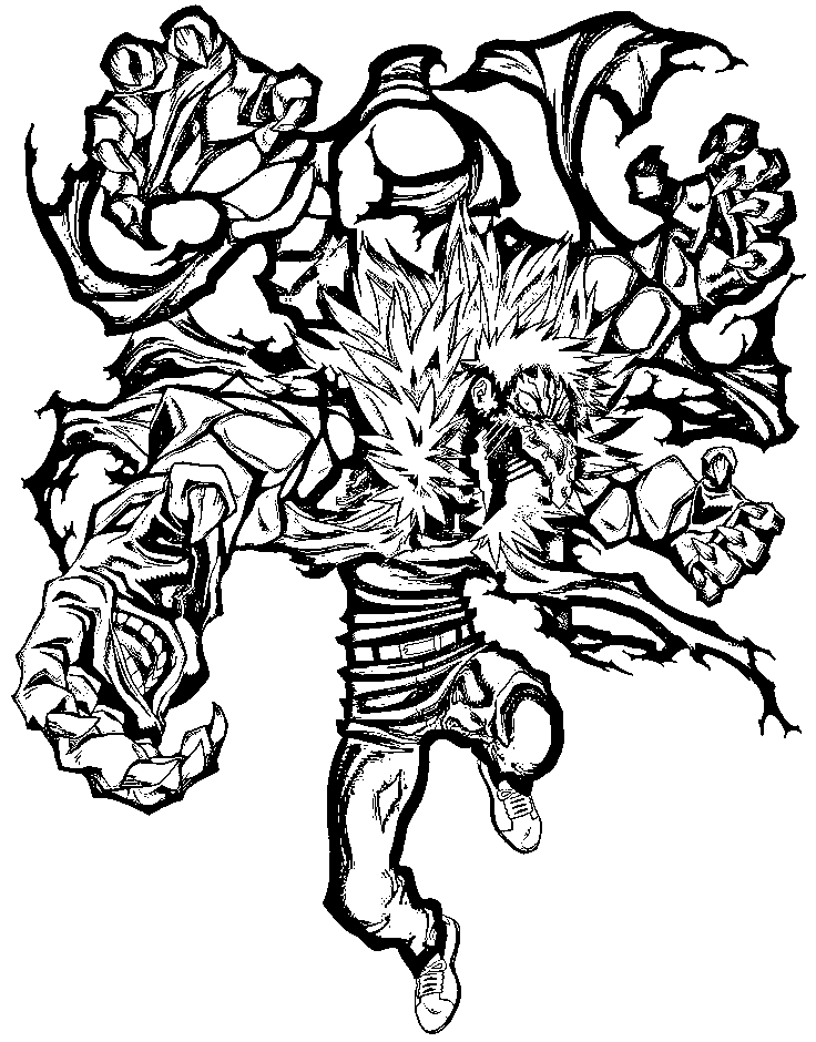 Coloriage Kai Chisaki fort