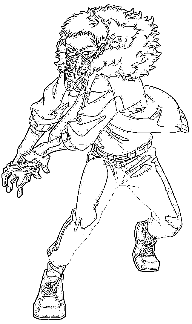 Coloriage Kai Chisaki pouvoir