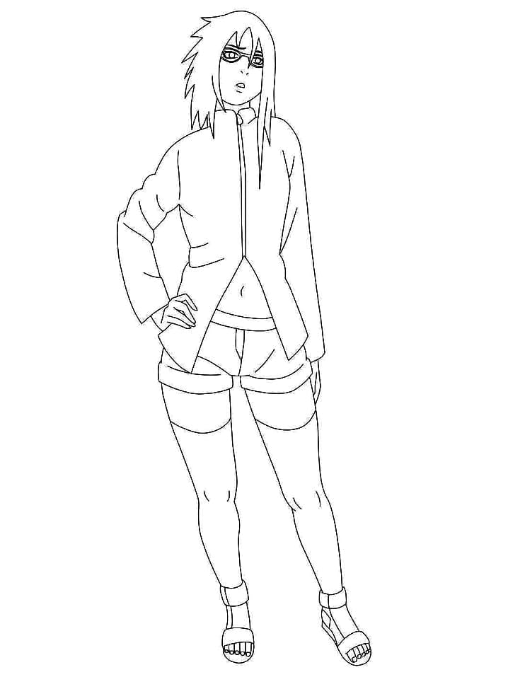 Coloriage Karin Uzumaki de Naruto