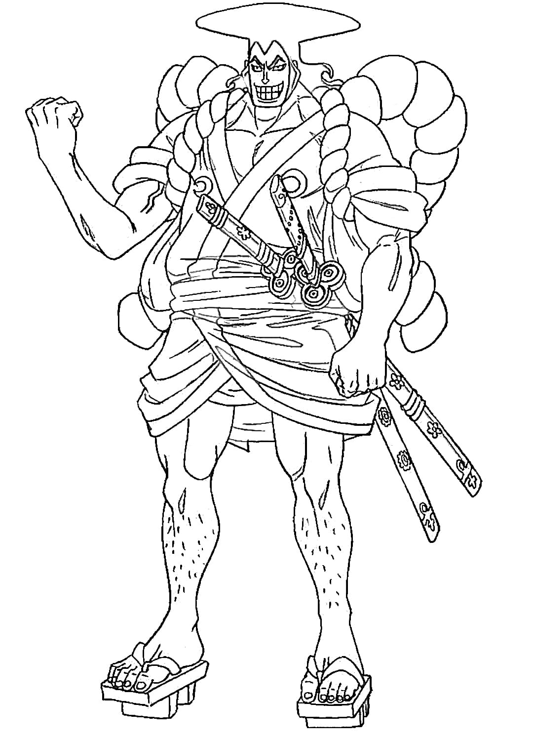 Coloriage Kozuki Oden fort