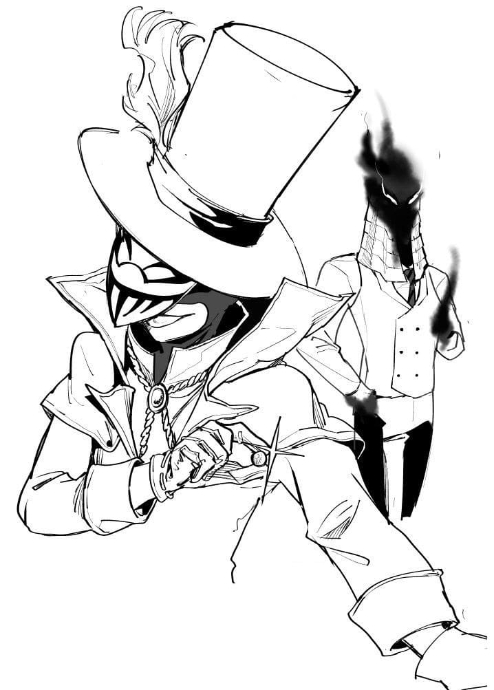 Coloriage Kurogiri et Mr. Compress