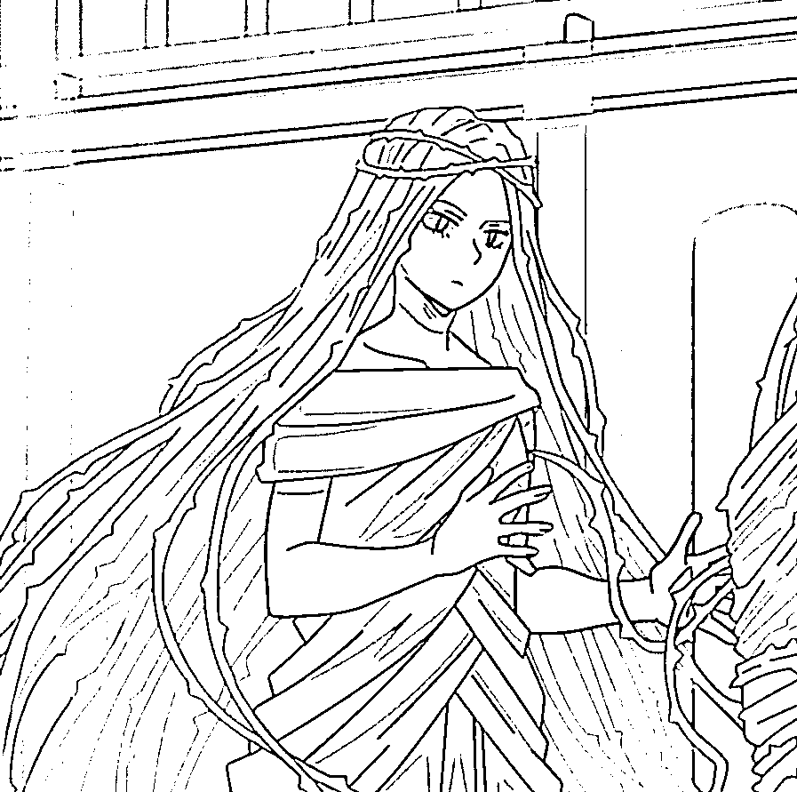 Coloriage La beauté d'Ibara Shiozaki