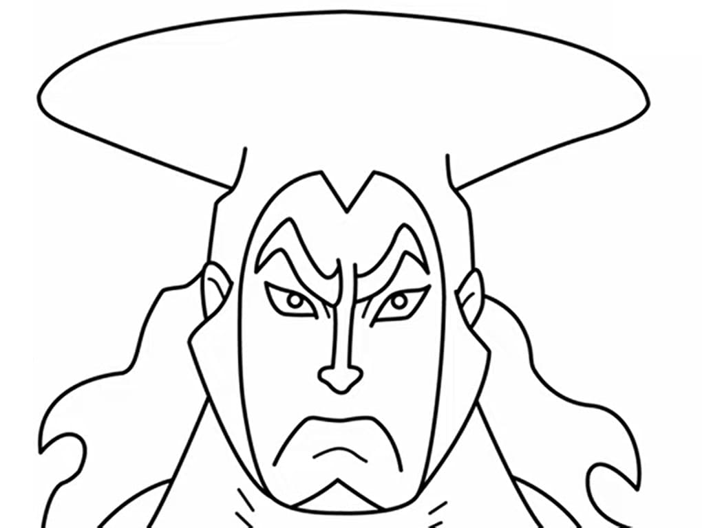 Coloriage Le visage de Kozuki Oden