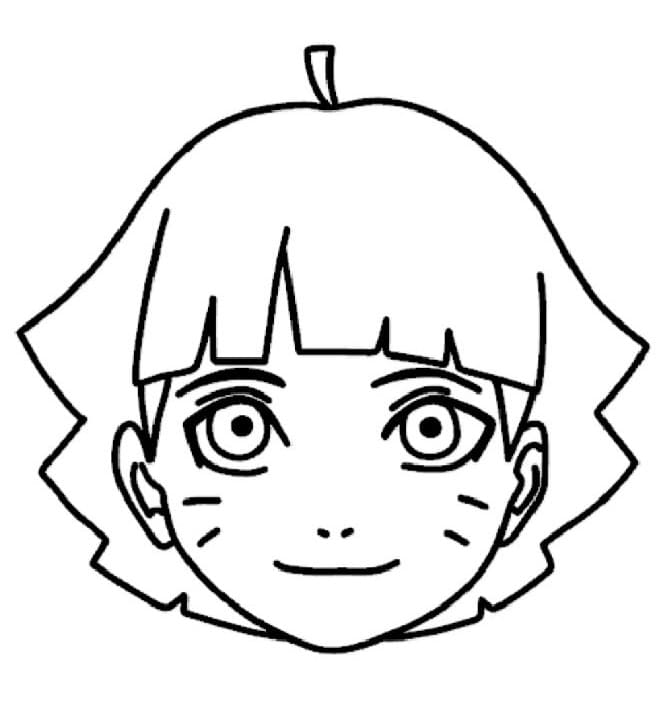 Coloriage Le visage d'Himawari