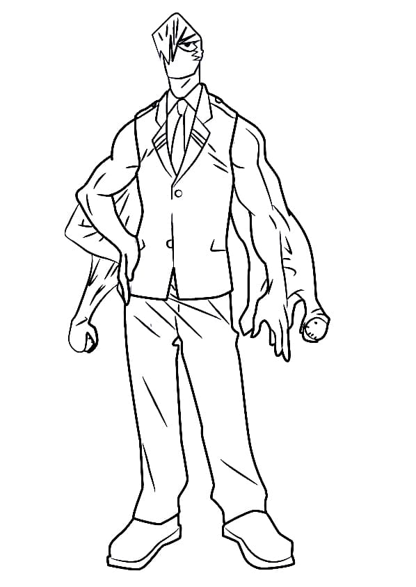 Coloriage Mezo Shouji de MyHero Academia