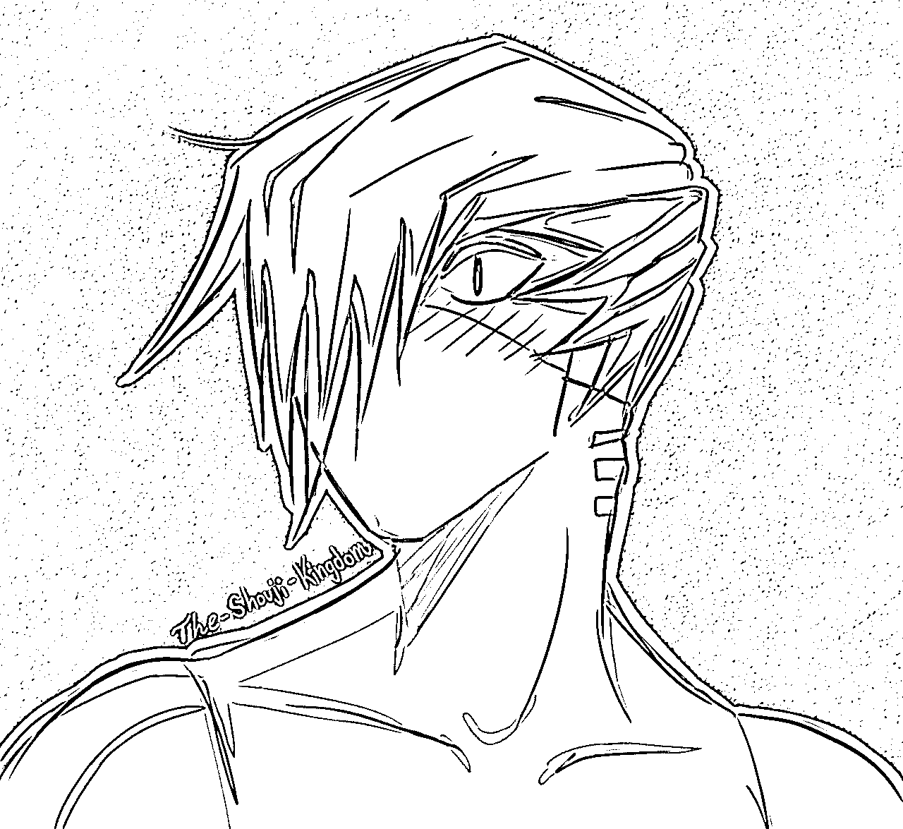 Coloriage Mezou Shouji affronter