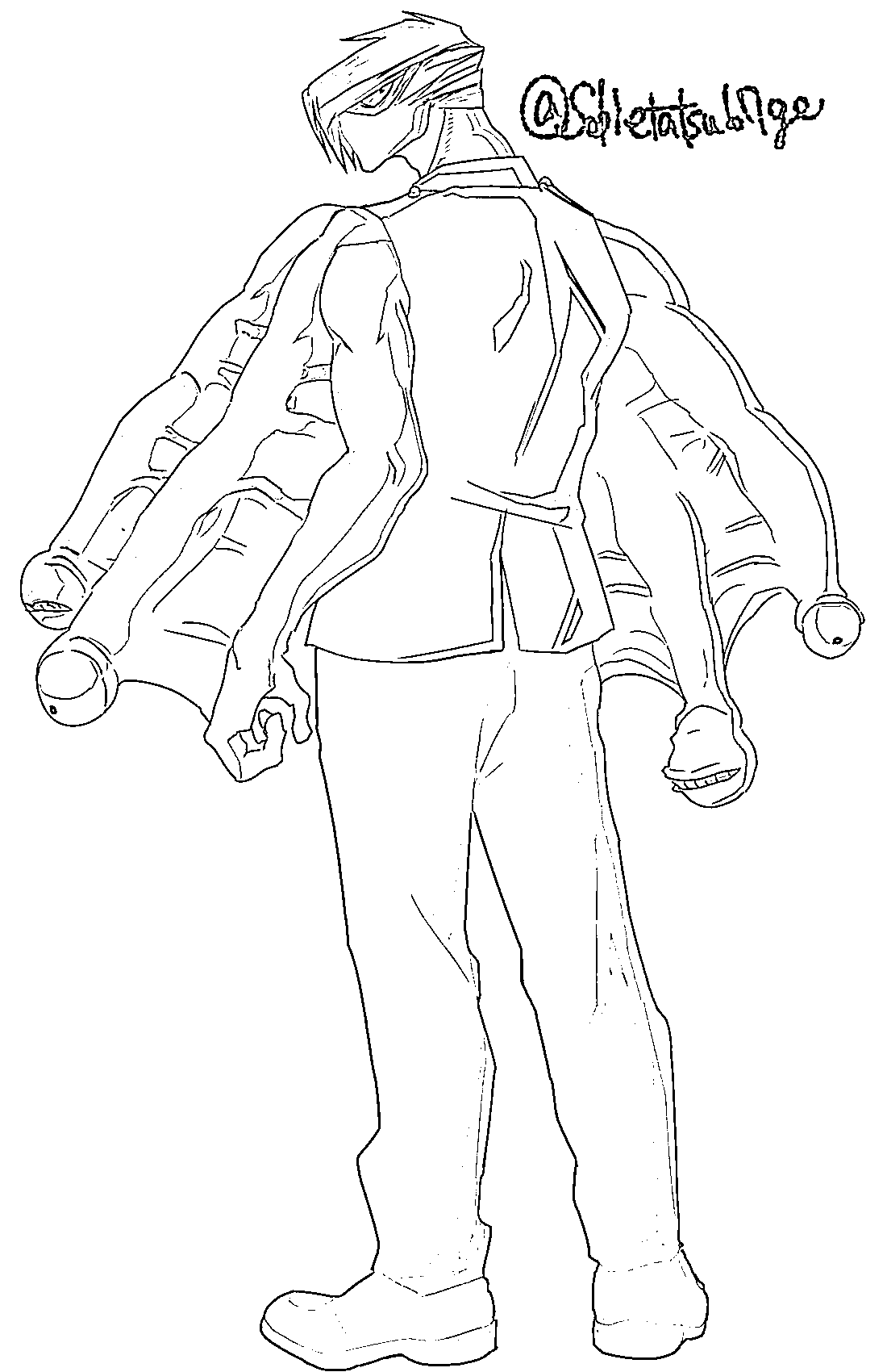 Coloriage Mezou Shouji debout