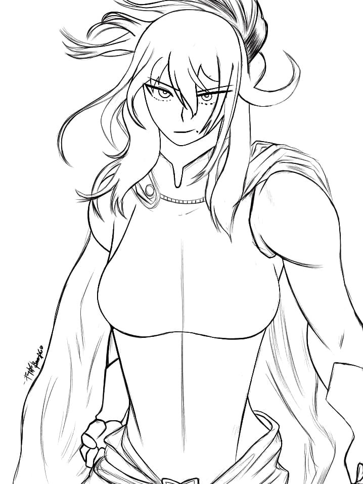 Coloriage Nana Shimura Esquisser