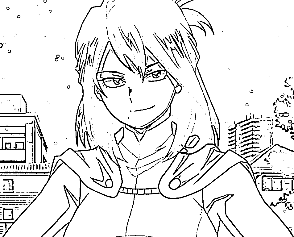 Coloriage Nana Shimura souriante