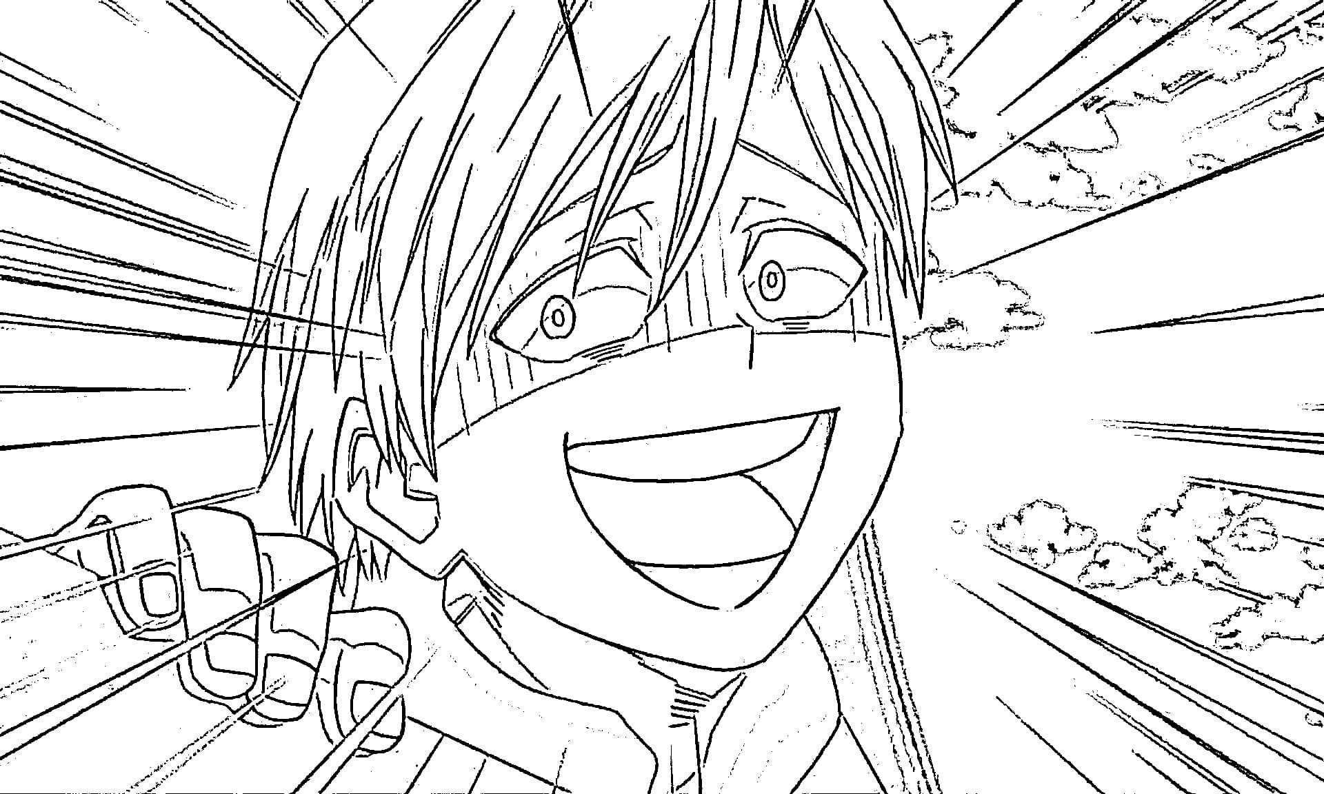 Coloriage Neito Monoma effrayant