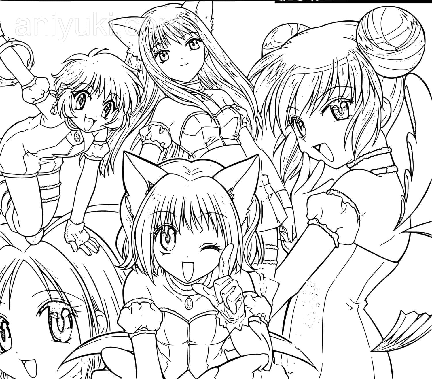 Coloriage Personnages de Tokyo Mew Mew