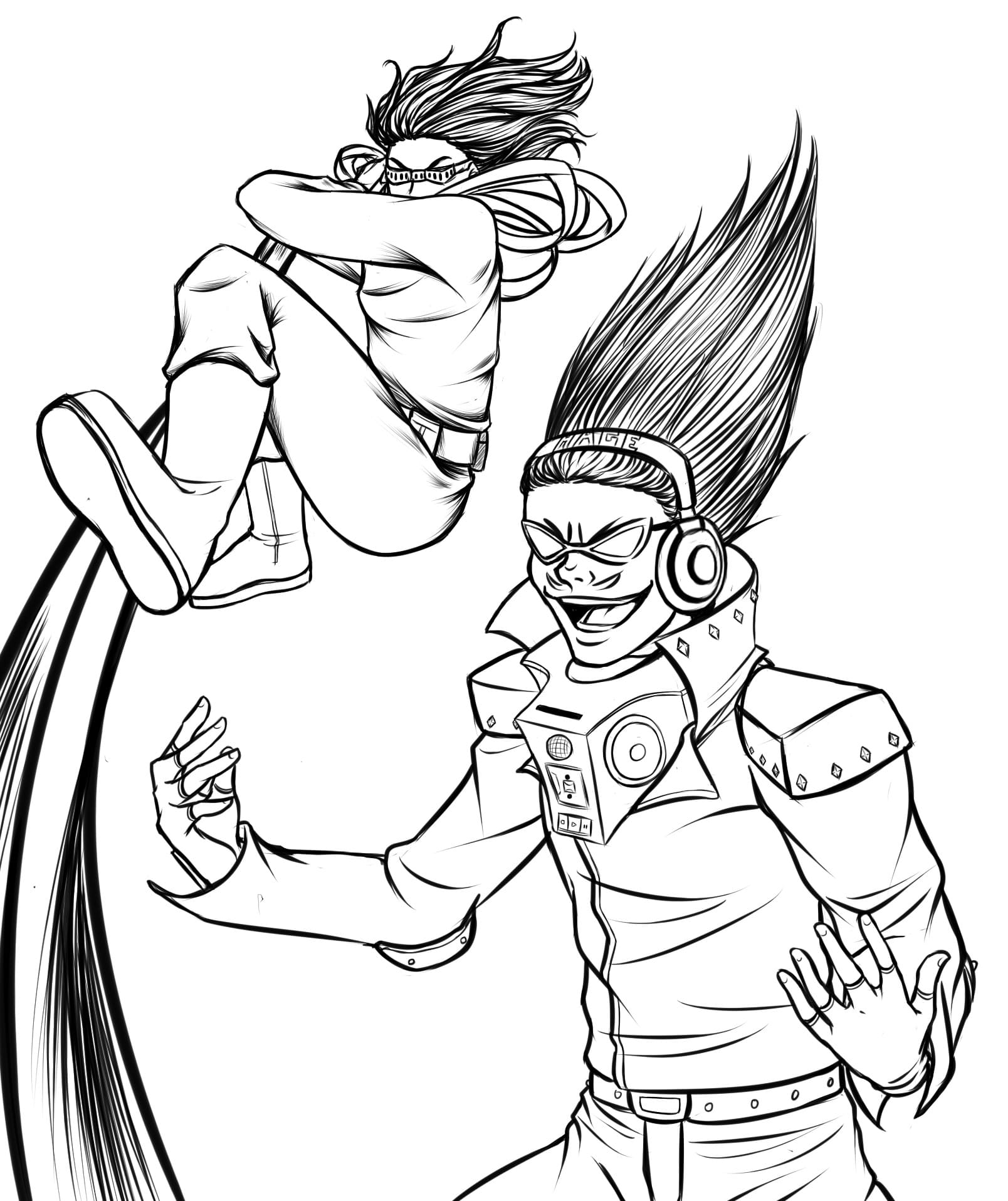 Coloriage Present Mic attaque