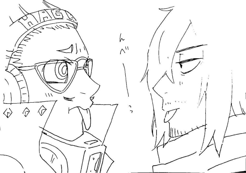 Coloriage Present Mic et Shota Aizawa cool
