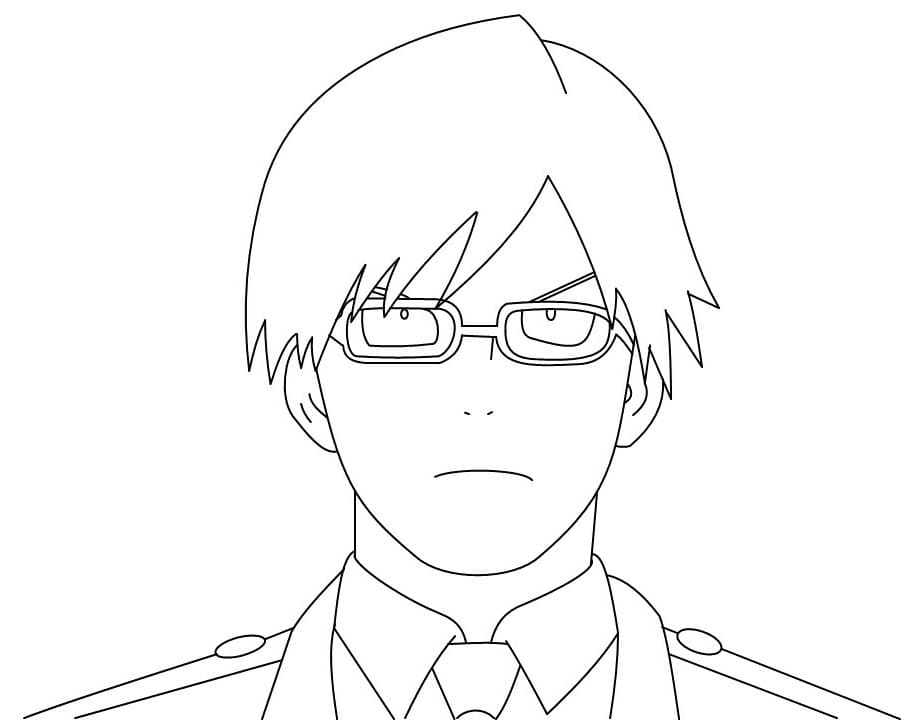 Coloriage Sérieux Tenya Iida
