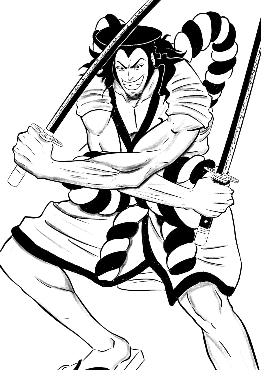 Coloriage Superbe Kozuki Oden