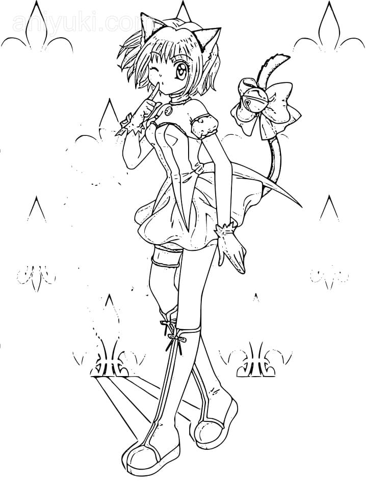 Coloriage Tokyo Mew Mew à imprimer