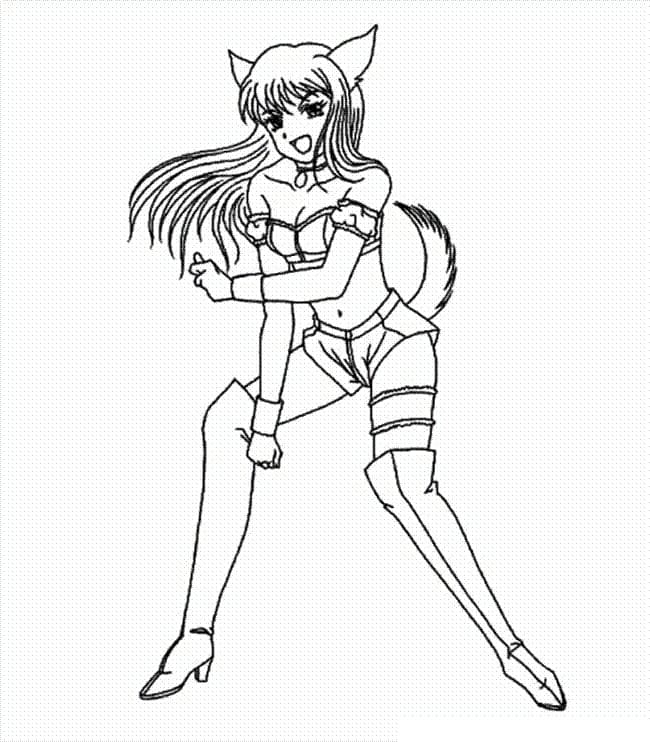 Coloriage Tokyo Mew Mew gratuitement