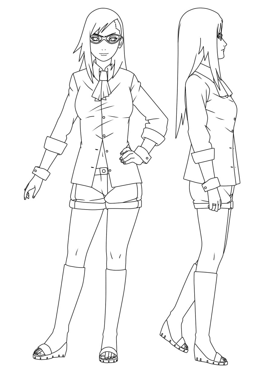 Coloriage Uzumaki Karin 1