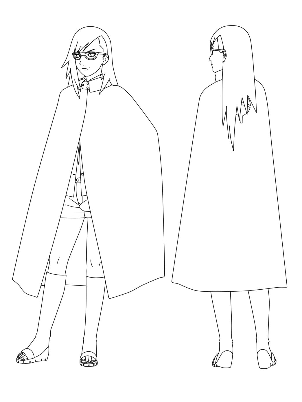 Coloriage Uzumaki Karin 2