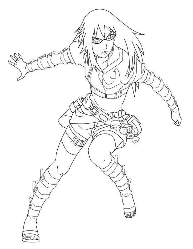 Coloriage Uzumaki Karin de Naruto