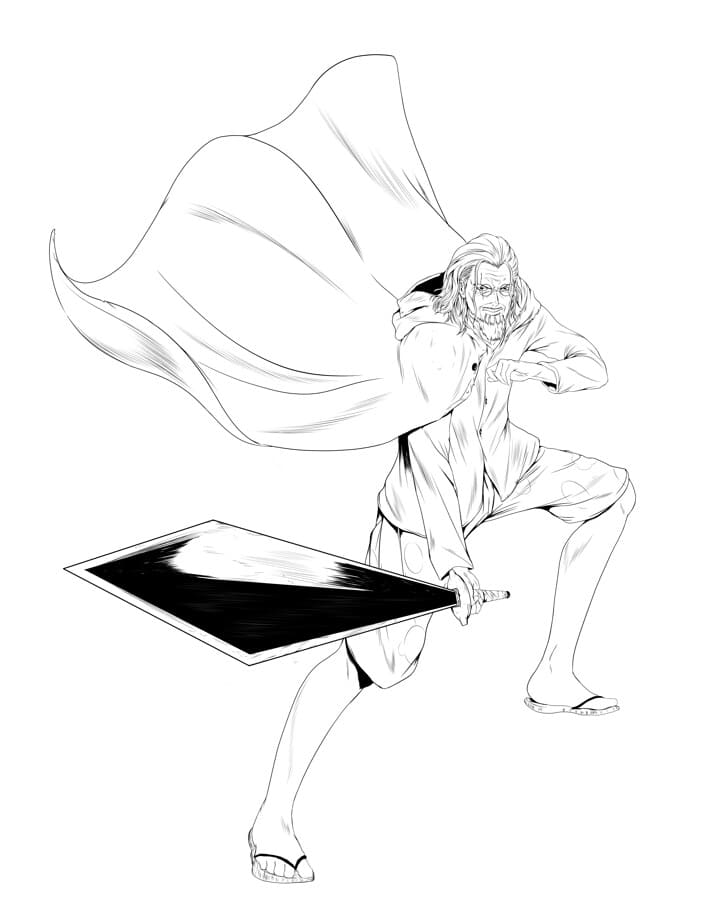 Coloriage Attaque de Silvers Rayleigh
