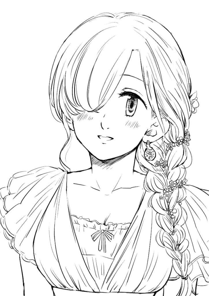Coloriage Belle Elizabeth