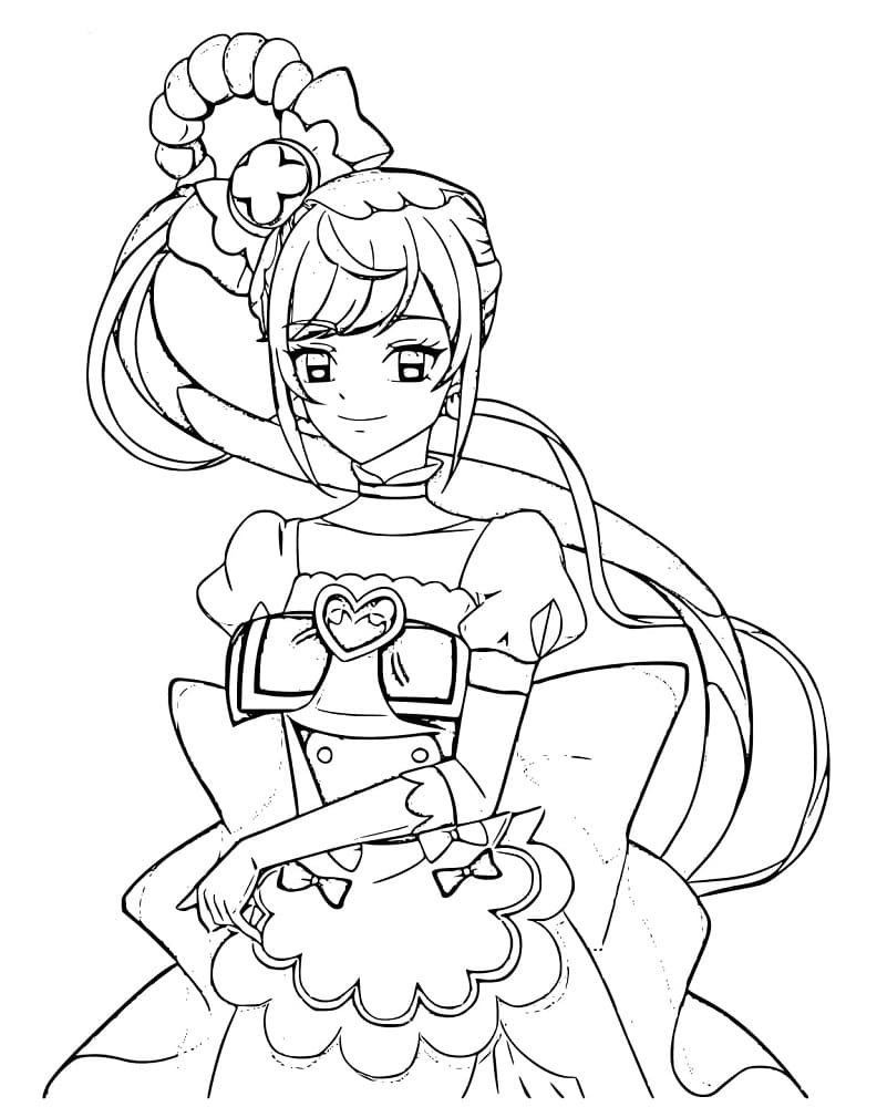 Coloriage Belle Fuwa Kokone