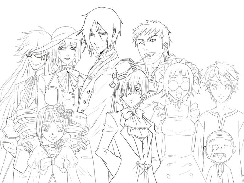Coloriage Black Butler 7