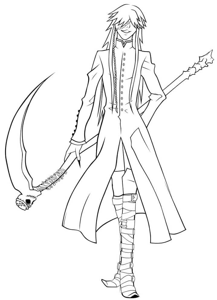 Coloriage Black Butler Undertaker