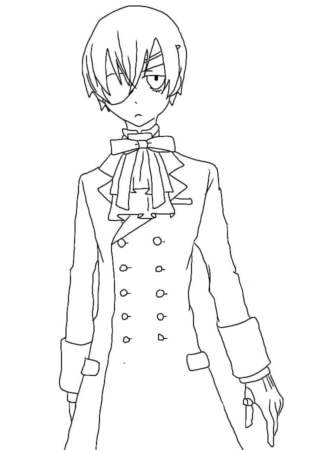 Coloriage Ciel Phantomhive dans Black Butler