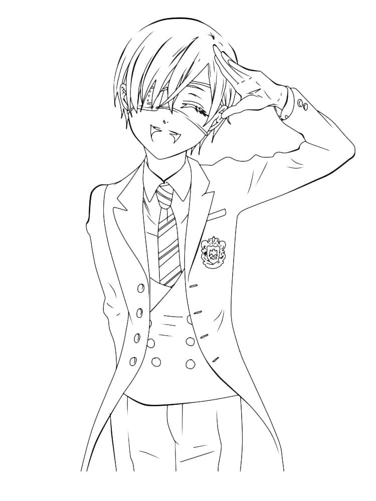 Coloriage Ciel Phantomhive mignon