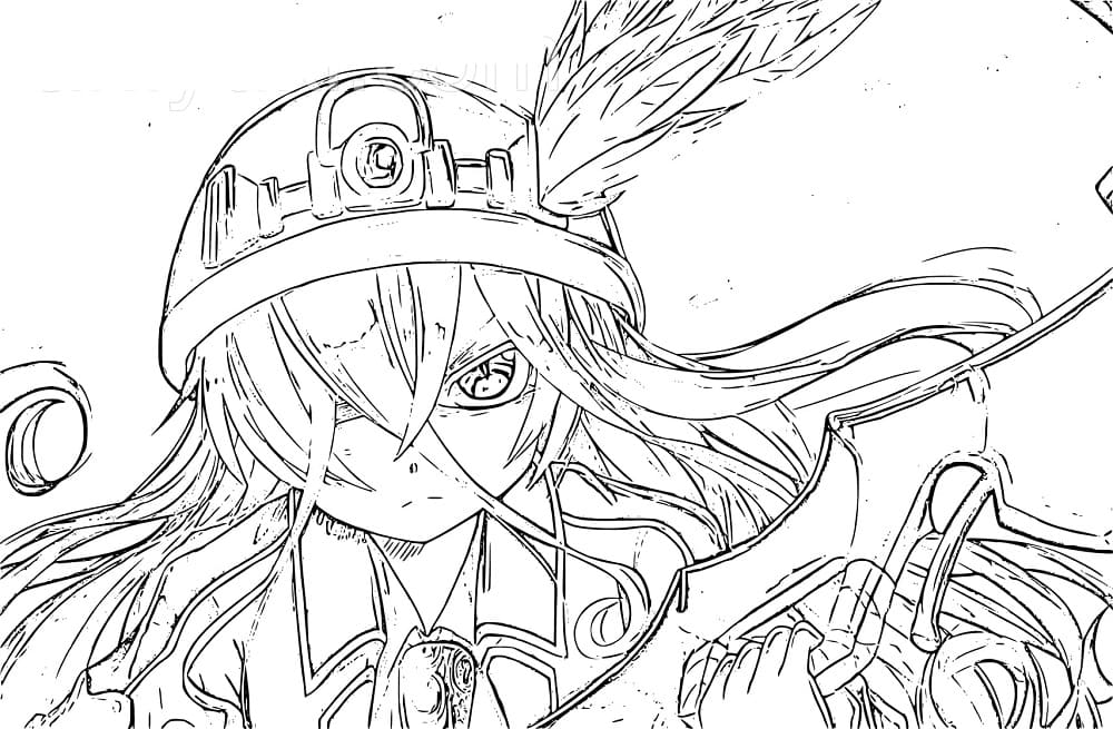 Coloriage Contour de Made in Abyss imprimable