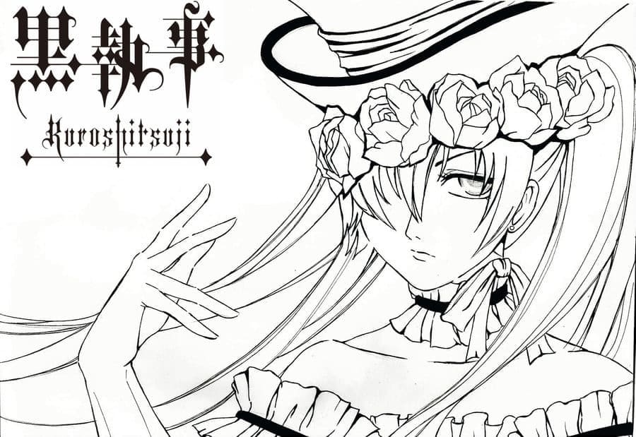 Coloriage Dame Phantomhive