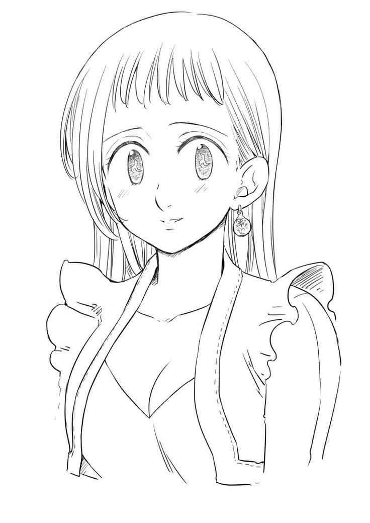 Coloriage Elizabeth Liones de Seven Deadly Sins